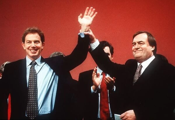 Tony Blair Labour Party Leader with John Prescott MP at a Brighton Conference 1995