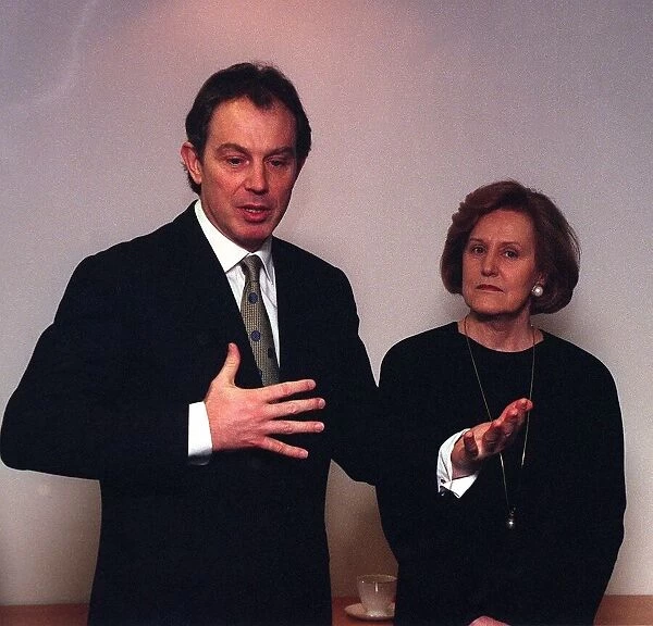 Tony Blair makes a speech to the Party workers at the opening of John Smith House