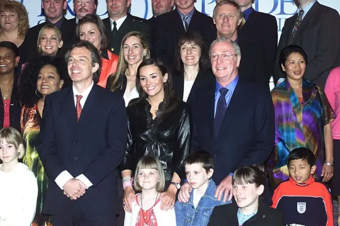 Framed Print : Tony Blair at the Mirror Pride Of Britain Awards 2000 with Michael Caine