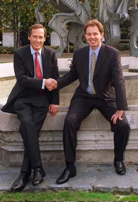 Framed Print : Tony Blair MP Labour leader greets the newest member of the Labour Party former Framed Print : Tony Blair MP Labour leader greets the newest member of the Labour Party former