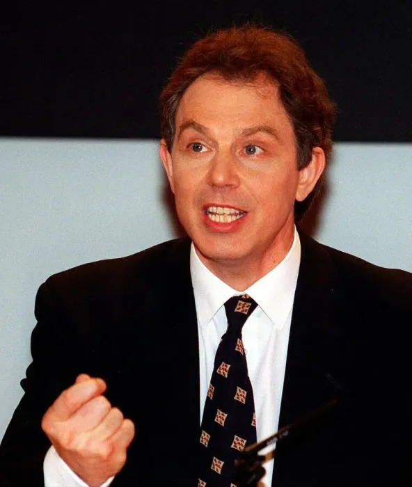 Framed Print : Tony Blair MP Labour Leader during press conference at the Millbank Tower. March 1997 Framed Print : Tony Blair MP Labour Leader during press conference at the Millbank Tower. March 1997