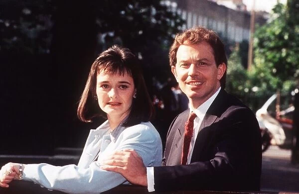 Tony Blair MP Labour Party Leader with his wife Sherie Blair. July 1994