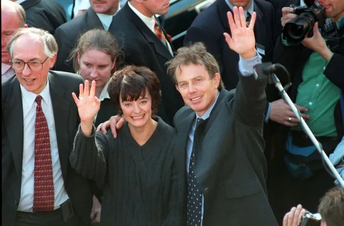Framed Print : Tony Blair MP Prime Minister September 1997 with his wife Cherie in Edinburgh during Framed Print : Tony Blair MP Prime Minister September 1997 with his wife Cherie in Edinburgh during