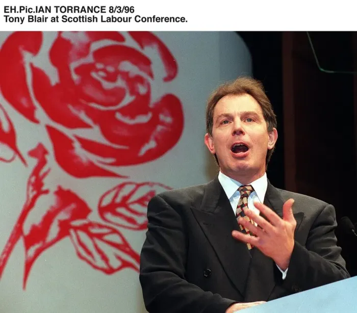 Framed Print : Tony Blair MP speaking at Scottish Labour Conference. 1996 Framed Print : Tony Blair MP speaking at Scottish Labour Conference. 1996