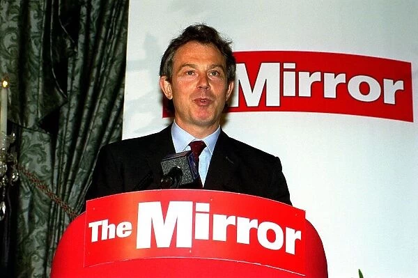 Tony Blair MP speaks at the awards May 1999 at The Mirror Pride of Britain Awards