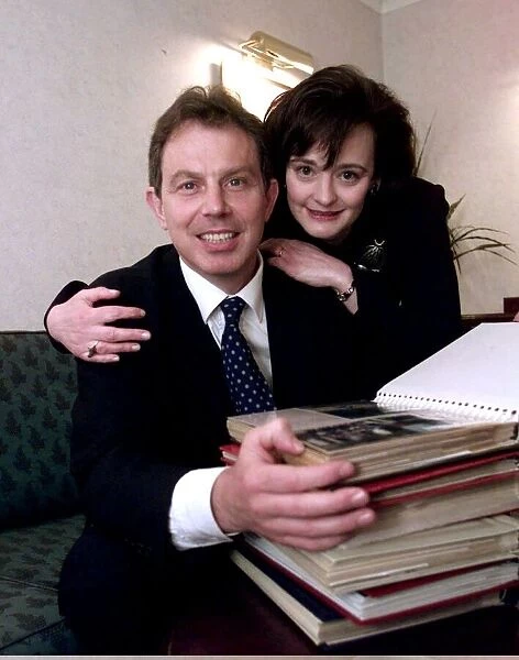 Tony Blair MP with his wife Cherie. April 1997