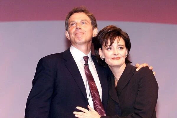 Tony Blair MP and wife Cherie Blair after his Speech Sep 1999 to the Labour