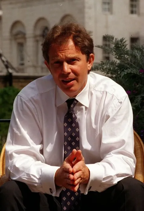 Framed Print : Tony Blair Prime Minister at Downing Street July 1997 during interview Framed Print : Tony Blair Prime Minister at Downing Street July 1997 during interview