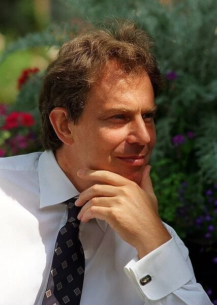 Tony Blair Prime Minister at Downing Street July 1997 during interview