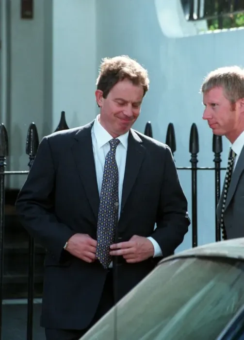 Framed Print : Tony Blair Prime Minster getting into his car outside his home in North London. May 1997 Framed Print : Tony Blair Prime Minster getting into his car outside his home in North London. May 1997