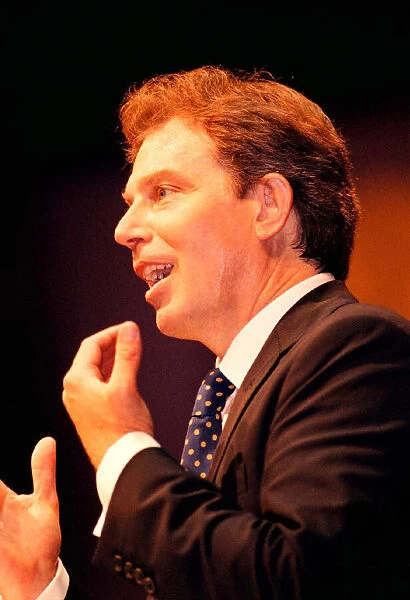 Tony Blair speaking at Labour Party Conference at Brighton. October 1997