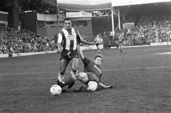 Framed Print : Tony Ford of West Bromwich Albion in action against Oldham Athletic