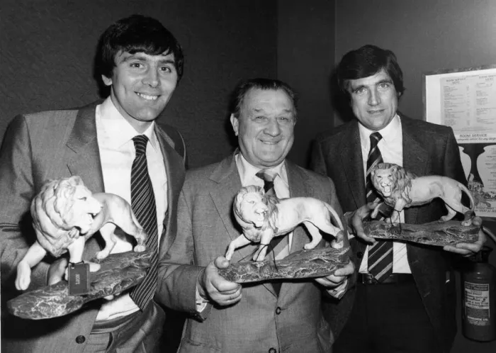 Framed Print : Topp football managers who picked up awards at a Football Writers Association lunch in Framed Print : Topp football managers who picked up awards at a Football Writers Association lunch in