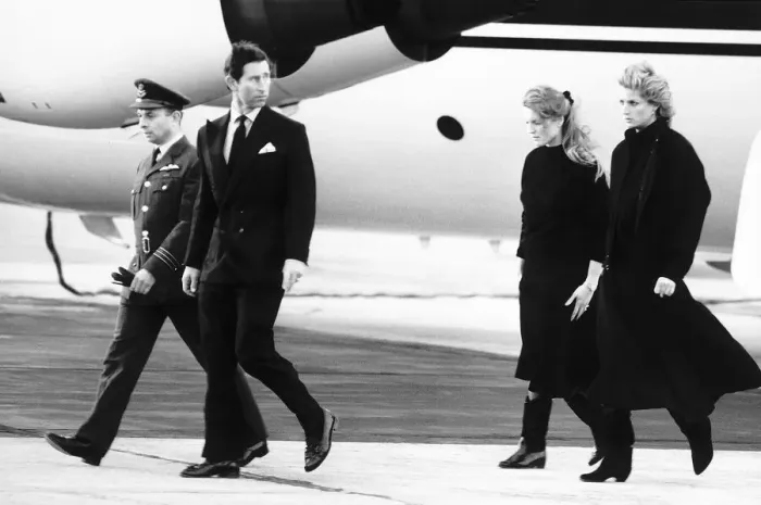 Framed Print : Tormented by grief Prince Charles, Princess Diana and the Duchess Of York brought home Framed Print : Tormented by grief Prince Charles, Princess Diana and the Duchess Of York brought home