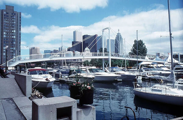Toronto skyline as seen from York marina, Ontario, Canada