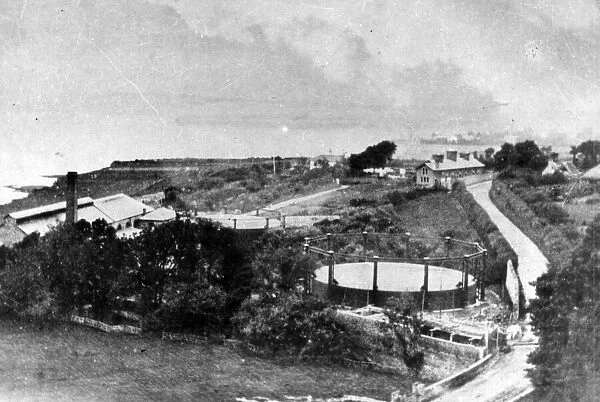 Torquay Road at Hollacombe in 1868 showing the first gasworks buildings