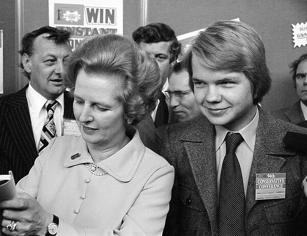 Tory leader Margaret Thatcher and William Hague at the Conservative Party Conference