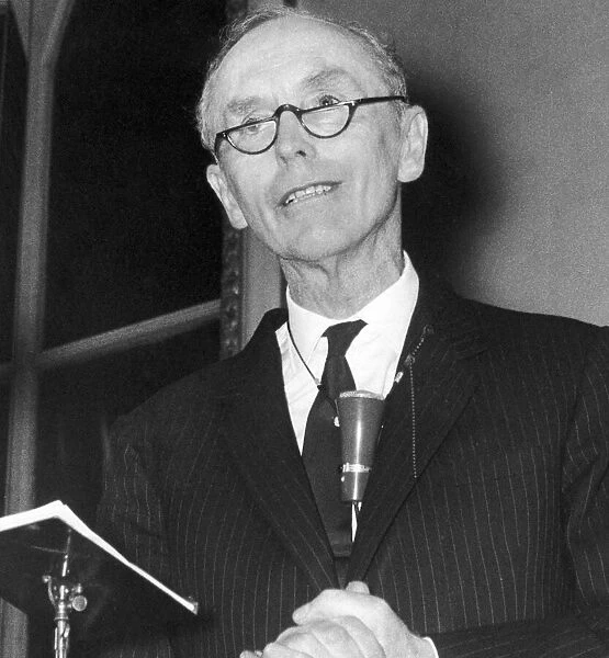 Tory party leader Sir Alec Douglas Home seen here speaking at a Conservative party