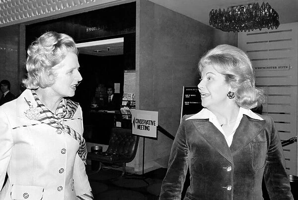 Tory Peers and M. Ps. at Europa Hotel to acclaim Mrs. Margaret Thatcher as leader of party