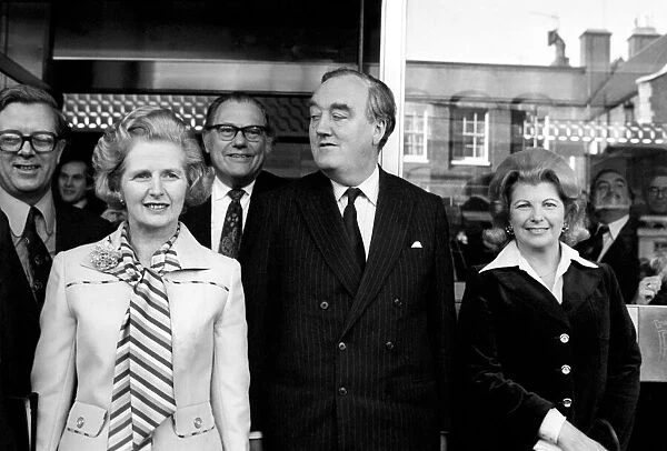 Tory Peers and M. Ps. at Europa Hotel to acclaim Mrs. Margaret Thatcher (2nd Left