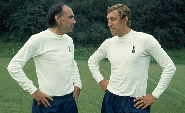 Tottenham Hostpur footballers Alan Gilzean (left) and Martin Chivers August 1970