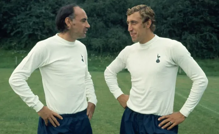 Framed Print : Tottenham Hostpur footballers Alan Gilzean (left) and Martin Chivers August 1970 Framed Print : Tottenham Hostpur footballers Alan Gilzean (left) and Martin Chivers August 1970