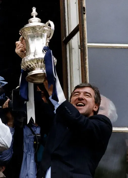 Framed Print : Tottenham Hotspur football manager Terry Venables Spurs celebrates with the FA Cup trophy Framed Print : Tottenham Hotspur football manager Terry Venables Spurs celebrates with the FA Cup trophy