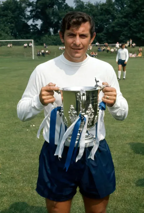 Framed Print : Tottenham Hotspur footballer Alan Mullery with the League Cup trophy August 1971 Framed Print : Tottenham Hotspur footballer Alan Mullery with the League Cup trophy August 1971