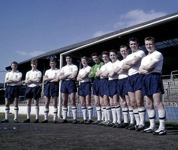 Tottenham Hotspur team pose for a group photograph at White Hart Lane March 1961