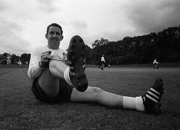 Tottenham Hotspurs Dave Mackay pictured at the Cheshunt training ground at the start of