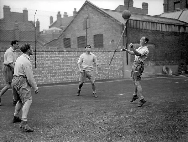 Tottenham Hotspurs Football Players July 1950 Pictured during training session