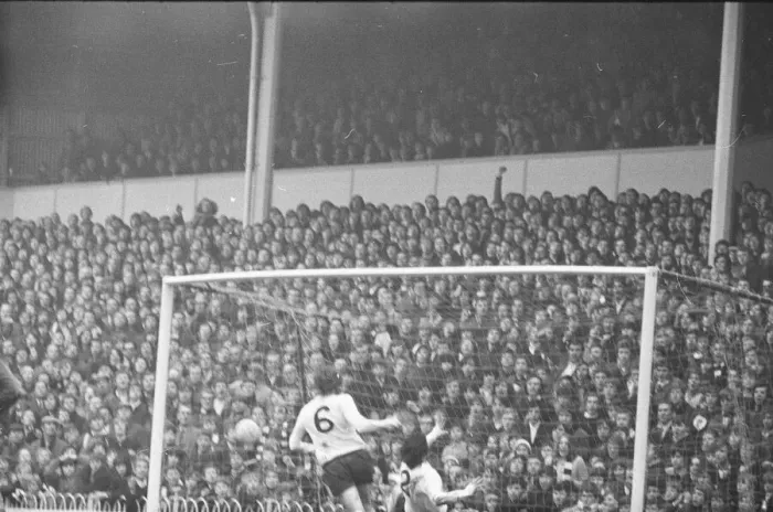 Framed Print : Tottenham v Southhampton. Leauge match 16th Jan 1971 Mick Channon scores goal Framed Print : Tottenham v Southhampton. Leauge match 16th Jan 1971 Mick Channon scores goal