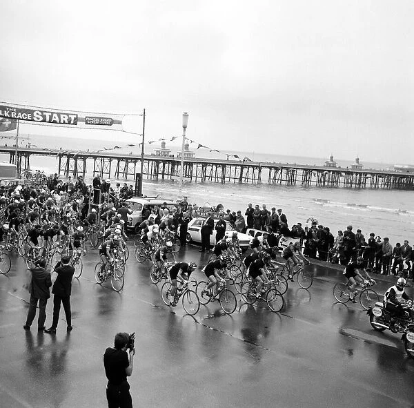 Tour of Britain cycle race, Blackpool, Lancashire. 7th June 1964