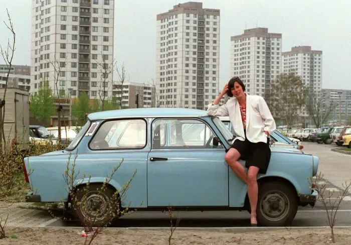 Framed Print : Trabant car, Germany, February 1990 Framed Print : Trabant car, Germany, February 1990
