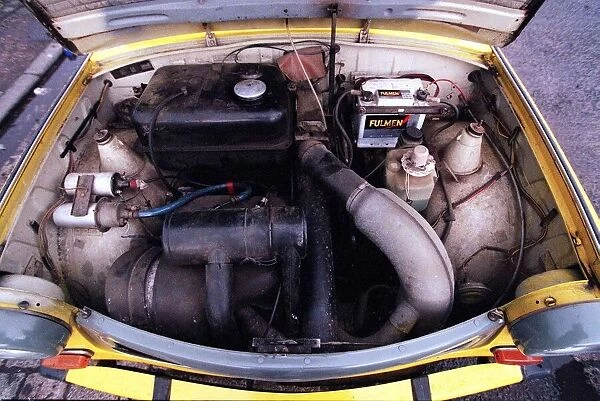 Trabant motor car East German December 1997 Road Record engine