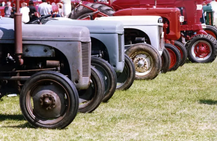 Framed Print : Tractors line up at the Vintage Car and Steam Engine Show at Corbridge on 12th June 1994 Framed Print : Tractors line up at the Vintage Car and Steam Engine Show at Corbridge on 12th June 1994