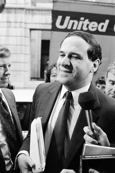 Trade and Industry Secretary Leon Brittan arrives at the Royal Society of Arts in London