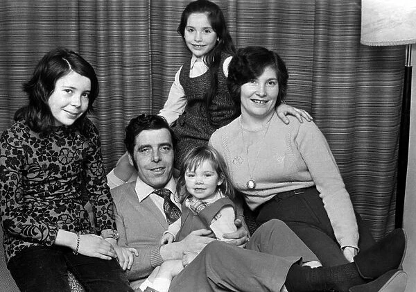 Trade Unionist Jimmy Reid, pictured at home with family, 2nd January 1972