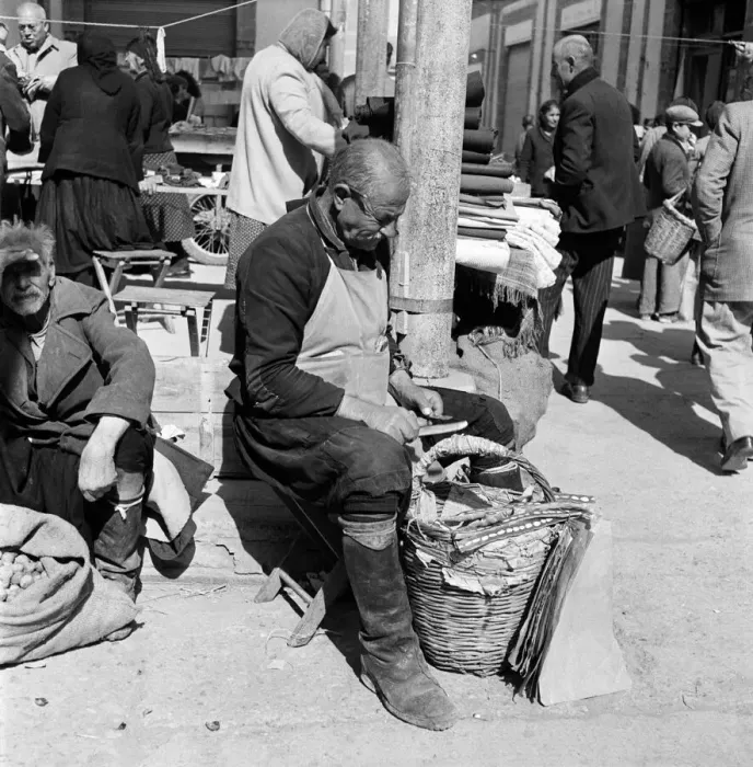 Framed Print : Traders at the Ladies Bazaar which opens every Friday in Nicosia, Cyprus