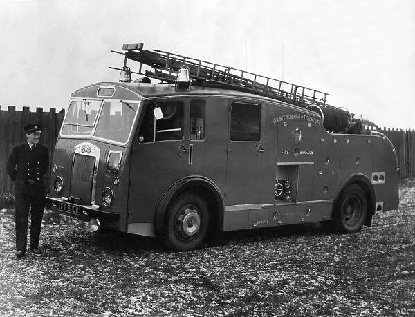 A traditional fire engine from the 1950s