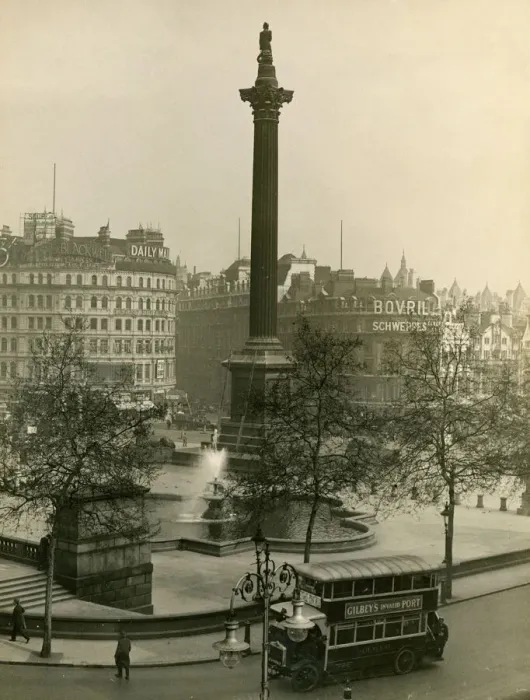 Framed Print : Trafalgar Square circa 1925 London Bus Traffic Fountains Framed Print : Trafalgar Square circa 1925 London Bus Traffic Fountains