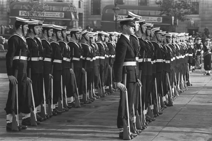 Framed Print : Trafalgar Square London October 1967 Battle of Trafalgar Commemoration