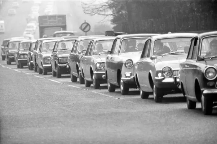 : Traffic built up along the A556 towards Manchester, as traffic poured home from North : Traffic built up along the A556 towards Manchester, as traffic poured home from North