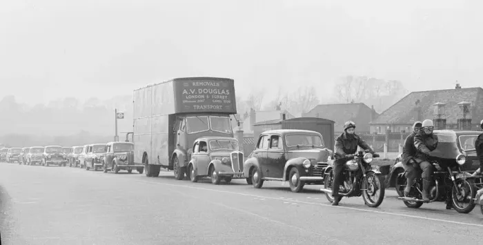 Framed Print : Traffic on the Kingston By-pass 13th April 1958 Local Caption watscan Framed Print : Traffic on the Kingston By-pass 13th April 1958 Local Caption watscan