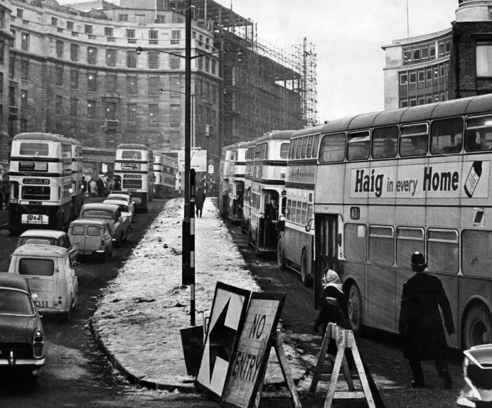 Framed Print : Traffic moving along both carriageways of the new Ring Road section linking Dale End with Framed Print : Traffic moving along both carriageways of the new Ring Road section linking Dale End with