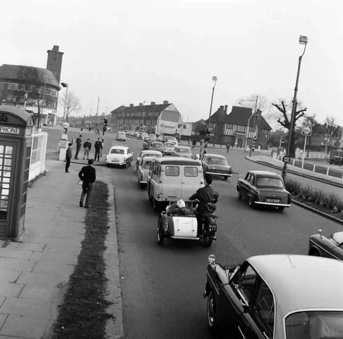 Framed Print : Traffic on the road heading to the south coast. The A20, Dover Folkestone Road