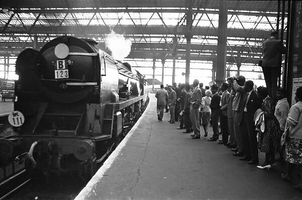 Train arriving at Waterloo Station with West Indian immigrants on the last day before