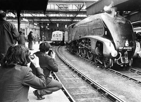 Train enthusiasts flocked to Newcastle Central Station on 18th June 1972 to see one of