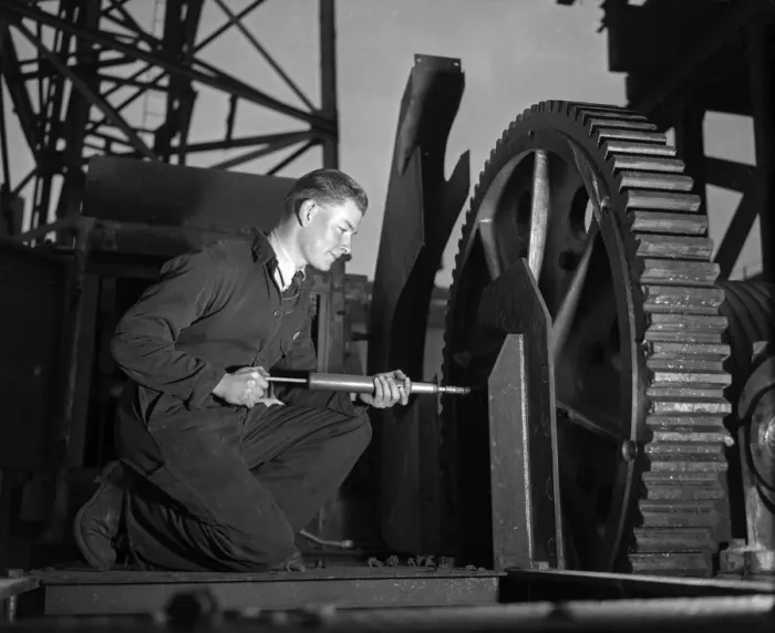 Framed Print : Trainee mechanic seen here at work. Part of the Daily Herald Youth in Industry Feature Framed Print : Trainee mechanic seen here at work. Part of the Daily Herald Youth in Industry Feature