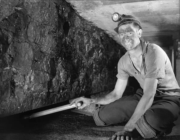 Trainee miner seen here at work. Part of the Daily Herald Youth in Industry Feature 6th